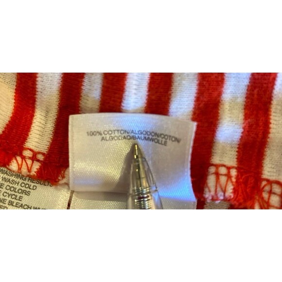 Jones New York Top Size Small Red White Stripes Cowl Tie Neck Dropped Shoulder - Picture 8 of 10